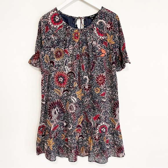 BOGO! Madewell Bali Blooms Baltic Block Print Cotton Dress XS - Picture 2 of 10